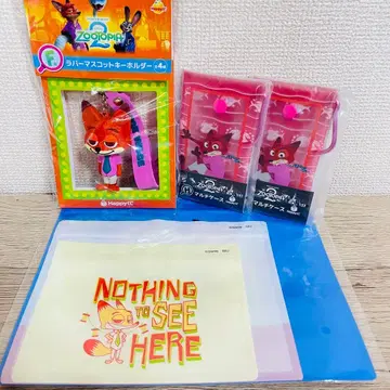 [미개봉] 주토피아 닉 마스코트 키링 등 4점 일괄