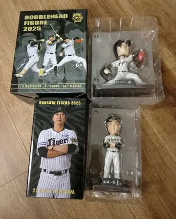 한신 타이거즈 2025 사이키 투수 후지카와 감독 보블헤드 2종