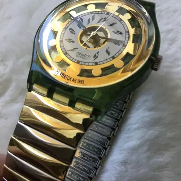REAE 1993 vintage Swatch GREEN SHINE-S