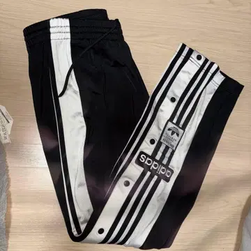 adidas 스냅 버튼 팬츠 S 블랙/화이트