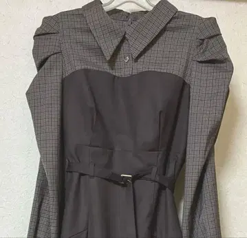 더즈린 긴팔 레이어드 셔츠 미니 원피스