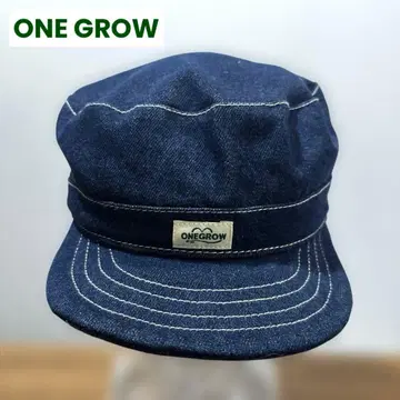 인디고 블루 청바지 원단 데님 워크캡 ONEGROW 미사용품