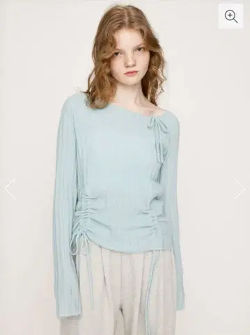 SLY GATHER RIBBON KNIT 상의