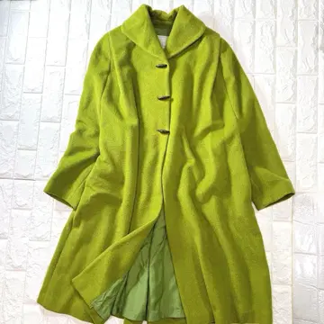 Sybilla 시빌라 루즈핏 울 롱 코트 그린 계열 가죽 버튼