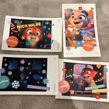 주토피아 스티커 OH MY CAFE 오마이카페 닉 주디