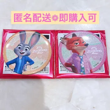 주토피아2 오 마이 카페 빅 홀로 캔뱃지 주디 닉 2개 세트