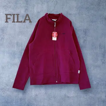 [휠라] 미사용품 속기모 집업 맨투맨 긴팔 L 보라색 겉옷