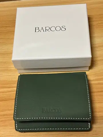 BARCOS 다크 그린 이단 접이식 지갑