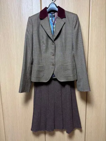 폴 스미스 블랙 셋업 사이즈 M 브라운 체크 무늬