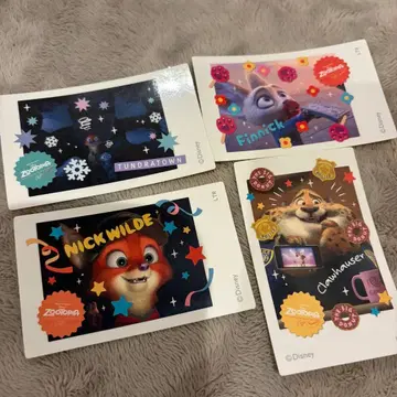 주토피아 스티커 OH MY CAFE 오마이카페 닉 주디