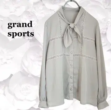 [ 도쿄 스타일 ] 블라우스 셔츠 보타이 [ L ] 베이지 레이스 무지