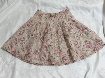 LIZLISA 퀼팅 스커트 리본 꽃무늬 미니 스커트 퀼트 원단