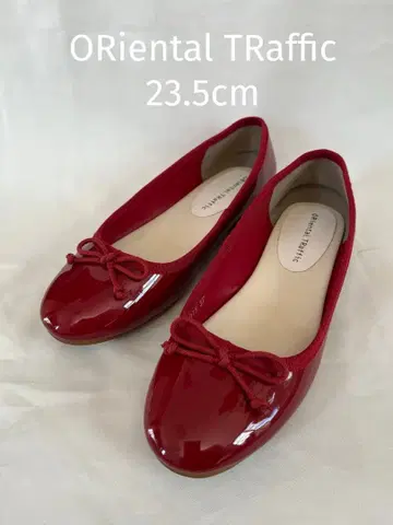 오리엔탈 트래픽 23.5 레드 빨간색 펌프스 플랫슈즈