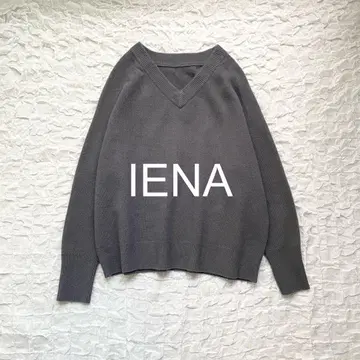 [ 새상품급 ] 이에나 AQUA V넥 니트 풀오버 캐시미어 혼방 루즈핏