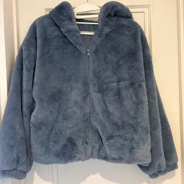 블루 그레이 플리스 자켓 M 사이즈