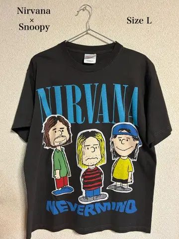 Nirvana x Snoopy 콜라보 T셔츠 size L 새상품 미사용
