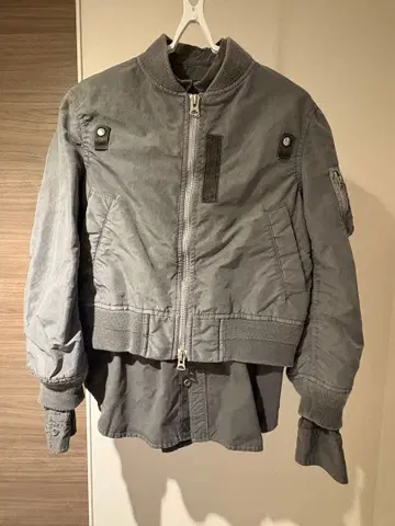 그레이 MA-1 플라이트 자켓