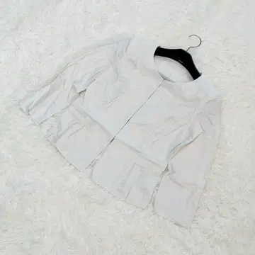 ANAYI 노카라 자켓 광택 소재 턱 디자인 컨서버티브 포멀