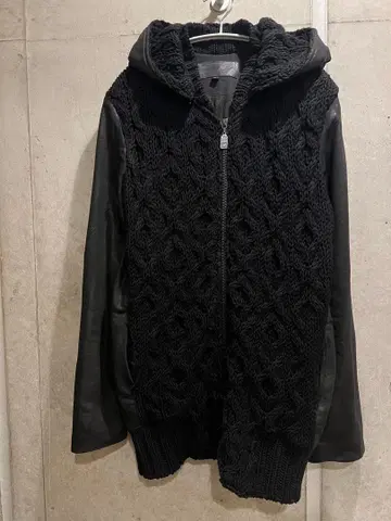 DIAMOND DOGS 로우게이지 니트 코딩 자켓 블루종