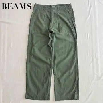 BEAMS 빔즈 베이커 팬츠 퍼티그 S 와이드 팬츠