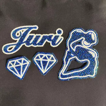 부채 데코 파랑