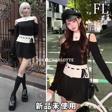 다리치 darich 숄더 오픈 니트 셋업 BLK FL