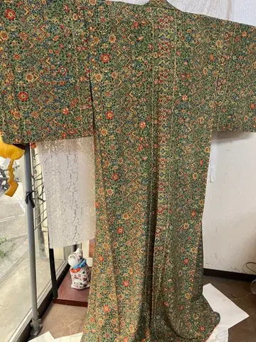 순수 실크 기모노 교육용 실 포함 미사용품