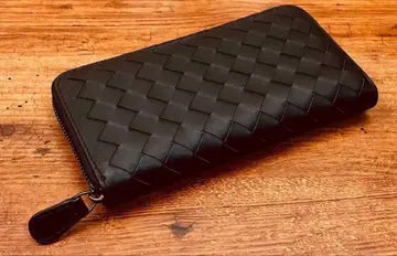 [ 새상품 ] [ 천연 가죽 ] 블랙 가죽 인트레차트 장지갑
