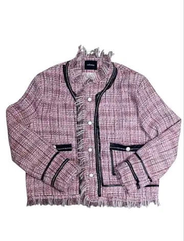 ALUDE fringe no color tweed jacket