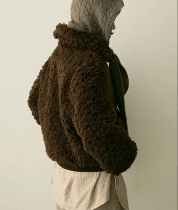 full/fill. 보아 지퍼 자켓 브라운