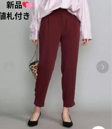 [ 새상품 가격표 포함 ] 테이퍼드 팬츠 와인