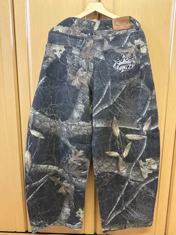 9090 OG 로고 페인티드 데님 팬츠 리 알츠리