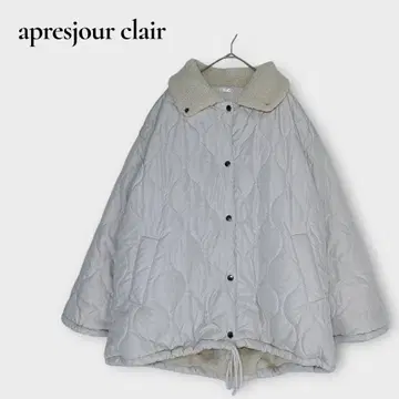 아프레 주르 클레어 보아 안감 퀼팅 자켓 F 충전솜 화이트