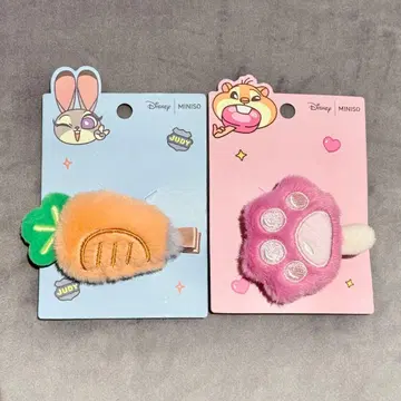해외 MINISO 주토피아 헤어핀 2개 세트