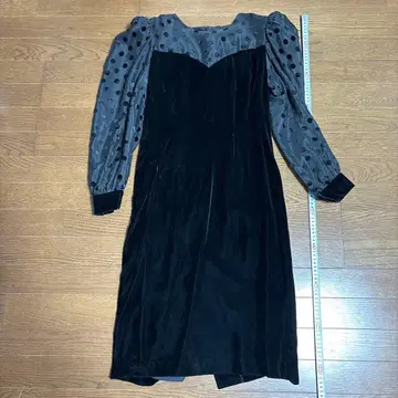 Leilian 쇼와 레트로 원피스 9호 벨벳