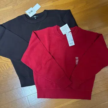 UNIQLO 100% 울 긴팔 스웨터 2색 세트 S 사이즈