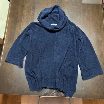 DKNY 오프 터틀넥 니트 스웨터 M (네이비 블루)