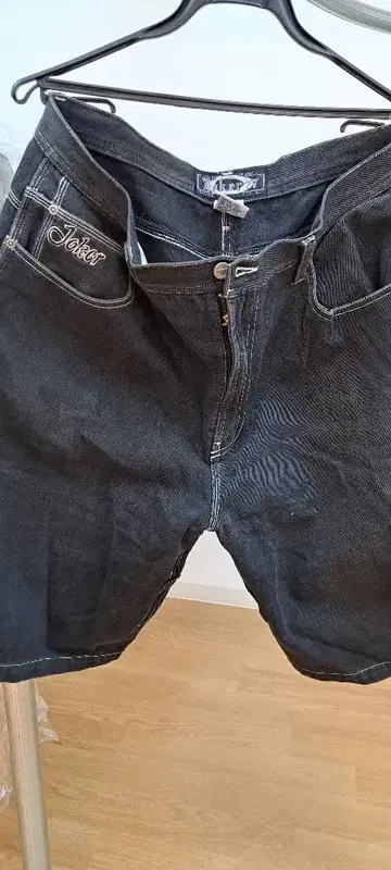 Joker 블랙 데님 카고 팬츠 38