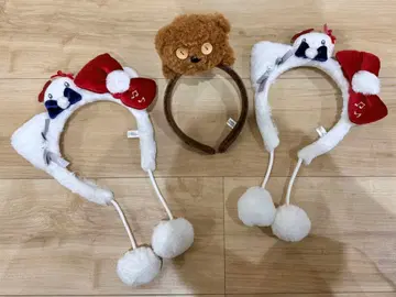 곰 귀 머리띠 플리스