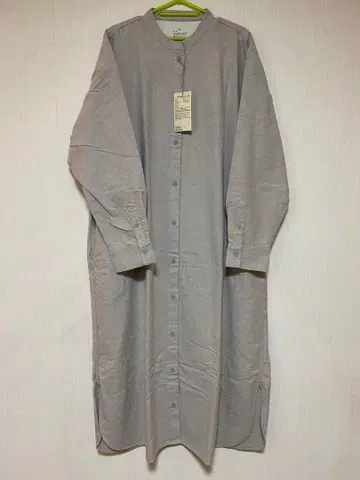 MUJI 스탠드 카라 긴팔 원피스 XXL