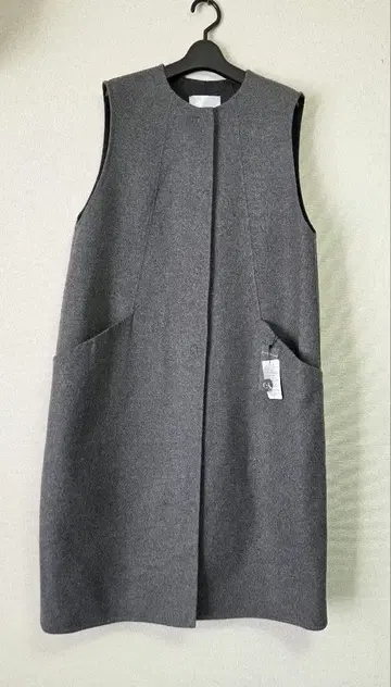 새상품 울 캐시미어 더블 페이스 코쿤 베스트