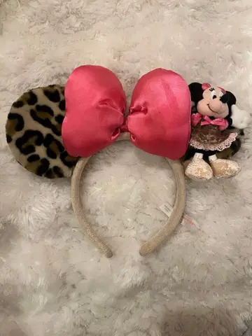 디즈니 레오파드 무늬 미니 머리띠 봉제 인형 포함