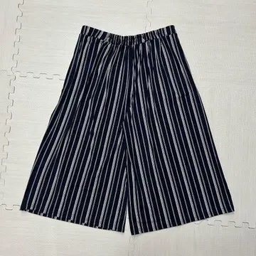 세로 보더 와이드 팬츠 네이비 화이트 아카이브 y2k
