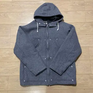 MASTERPIECE 멜톤 울 후드 자켓 코트 XL 마스터피스