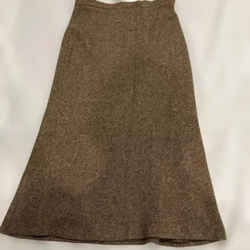 랄프 로렌 브라운 계열 타이트 스커트 트위드풍