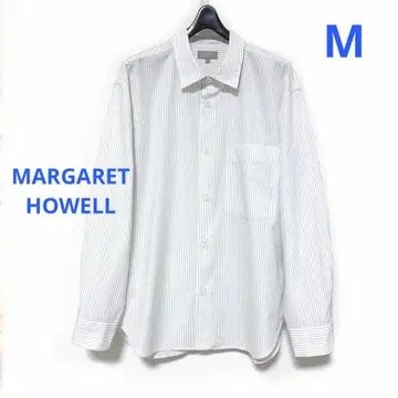 새상품급 마가렛호웰 핀스트라이프 오버 사이즈 셔츠 M