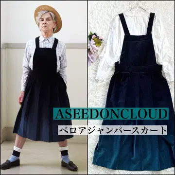 ASEEDONCLOUD 애시드온클라우드 벨로아 오버롤 스커트 원피스