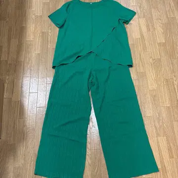 그린 셋업 와이드 팬츠 L