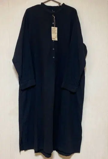 MUJI 긴팔 원피스 XXL 블랙
