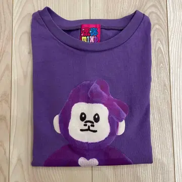 하라주쿠 MIND T셔츠 보라색 여성용 프리 사이즈